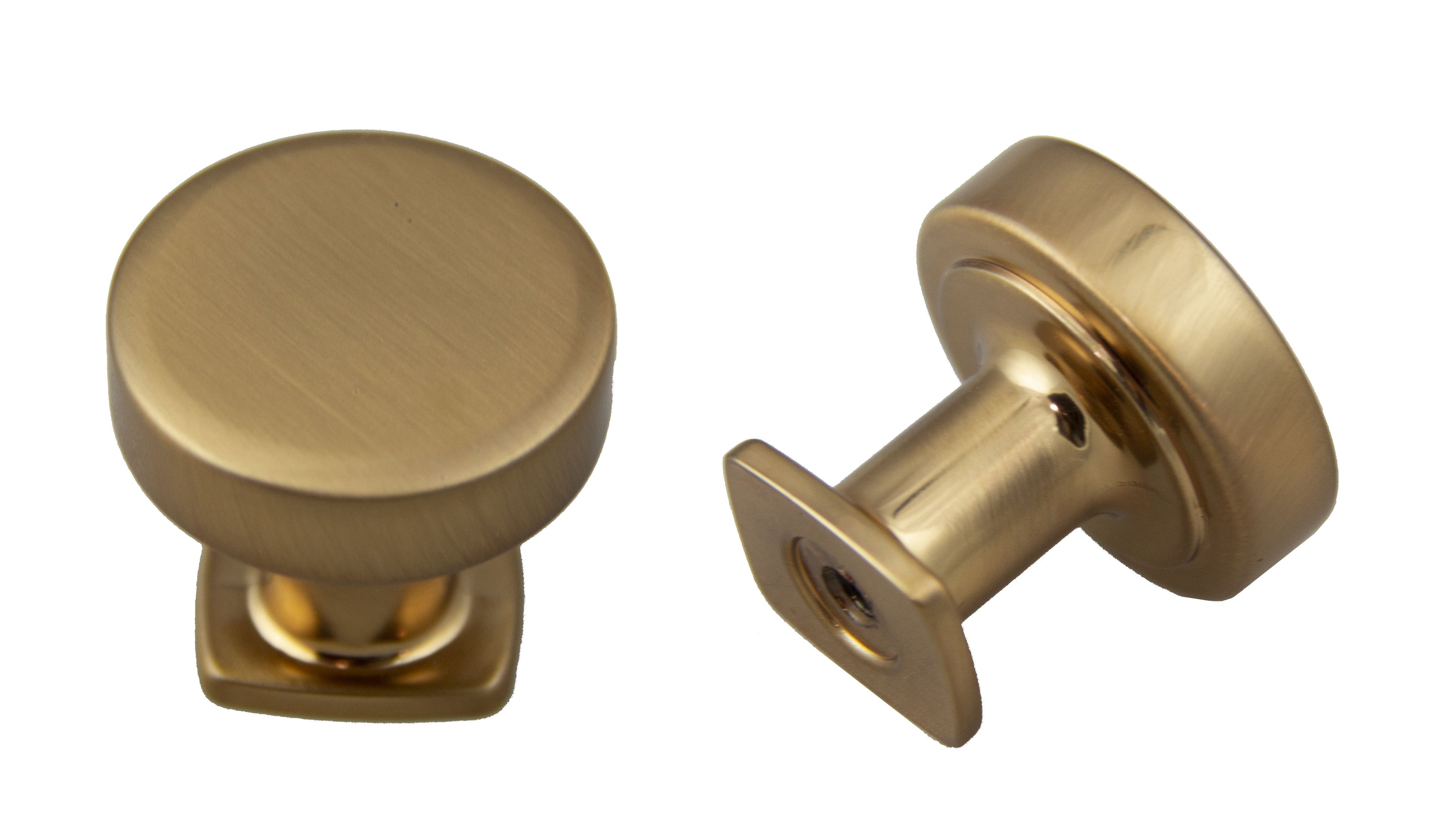 Pride Industrial K1218RG 1-1/4" Diameter Manhattan Cabinet Knob Rose Gold Finish