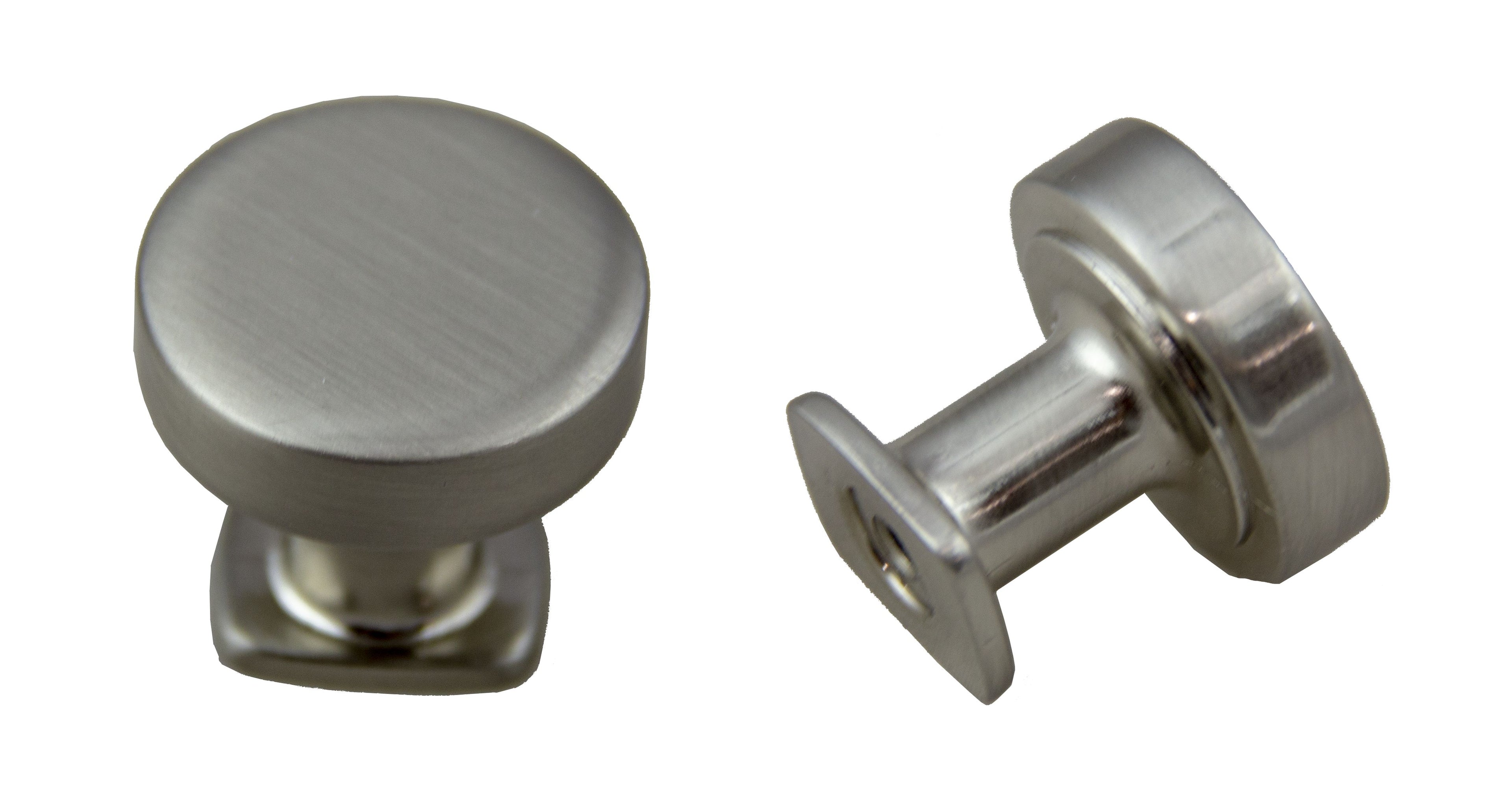 Pride Industrial K1218SN 1-1/4" Diameter Manhattan Cabinet Knob Satin Nickel Finish