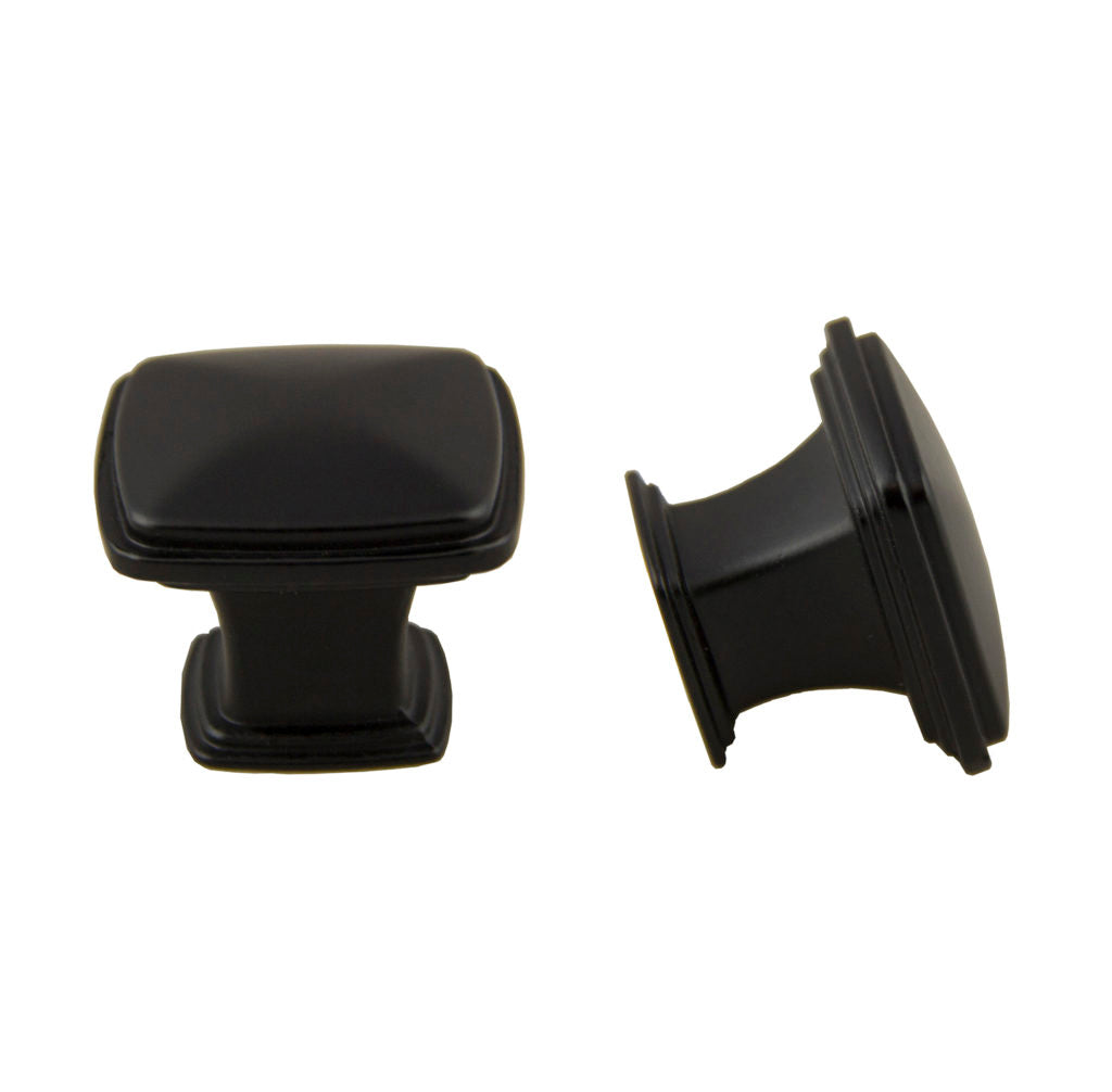 Pride Industrial K81091BK 1-1/4" Square Cabinet Knob Matte Black Finish