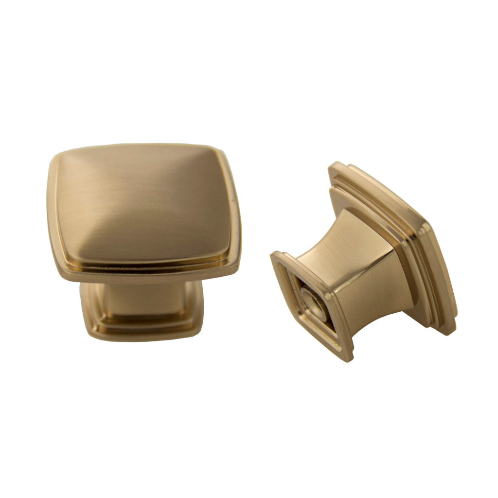 Pride Industrial K81091RG 1-1/4" Square Cabinet Knob Rose Gold Finish Main image