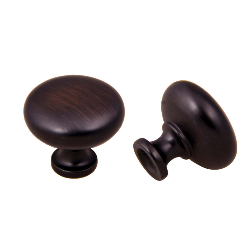 Pride Industrial K8136110B 1-1/4" St. Louis Cabinet Knob Oil Rubbed Bronze Finish Main image