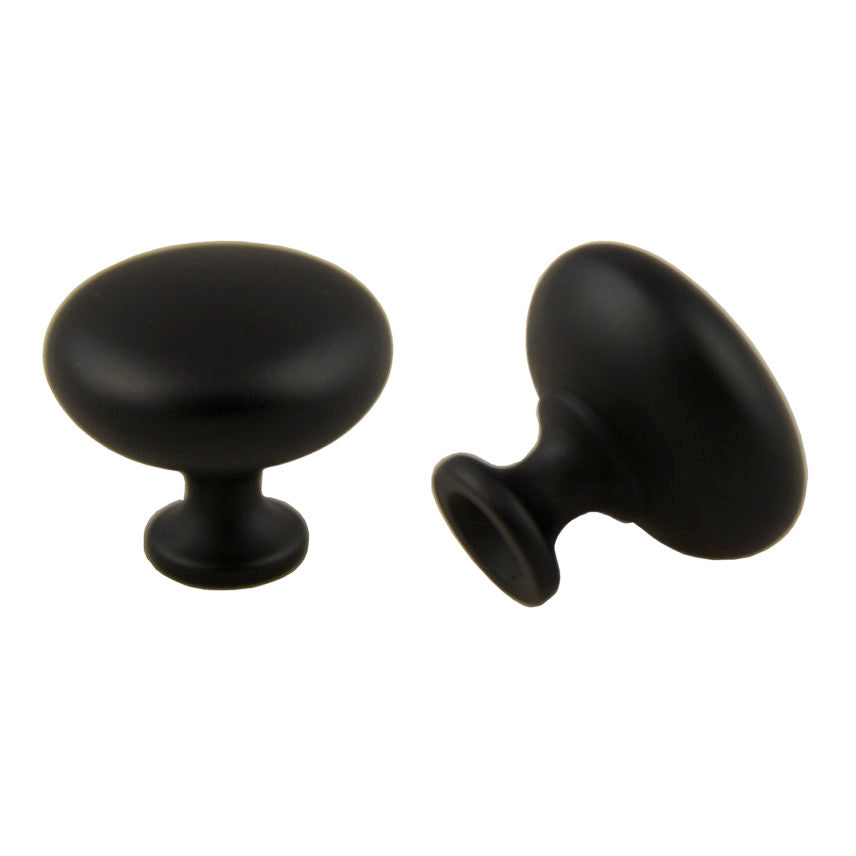 Pride Industrial K81361BK 1-1/4" St. Louis Cabinet Knob Matte Black Finish Main image