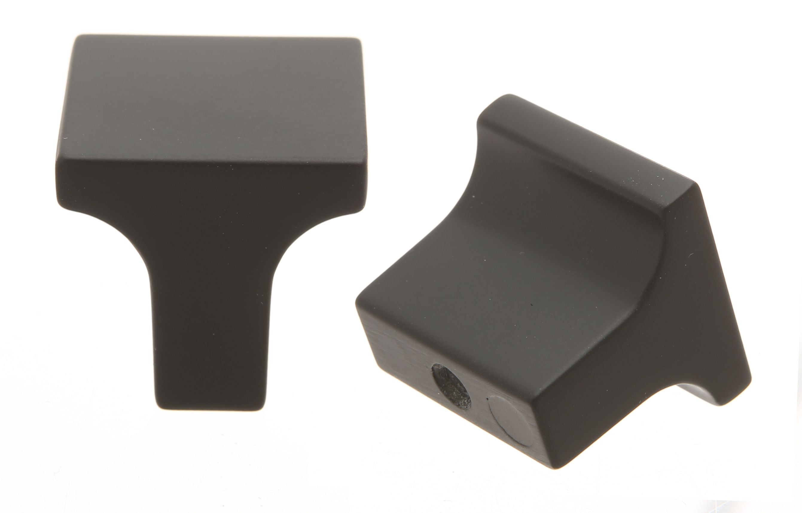 Pride Industrial K83125BK 1" Square Miami Cabinet Knob Matte Black Finish