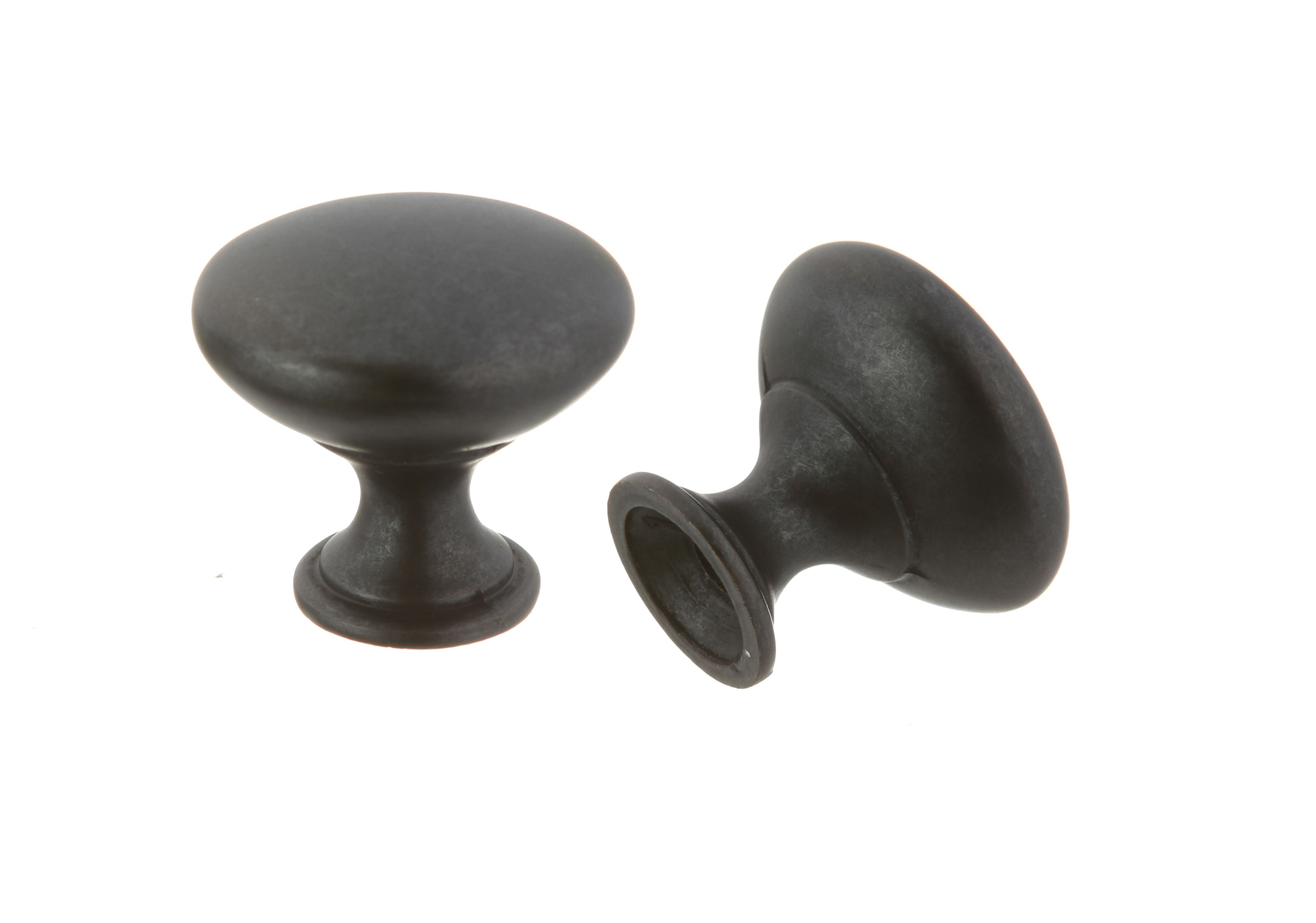 Pride Industrial K910DACM 1-1/16" Diecast Mushroom Cabinet Knob Weathered Black Finish