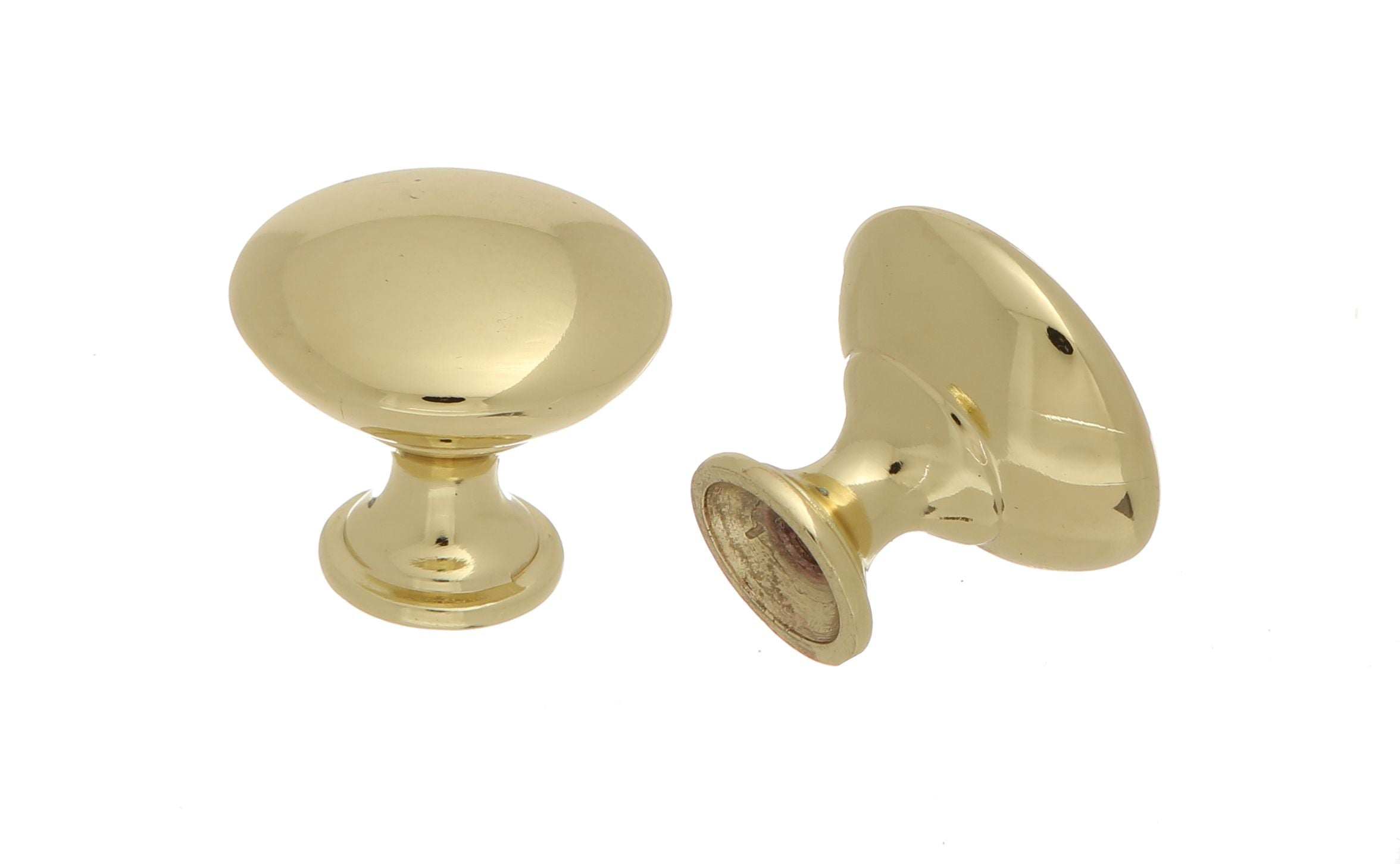 Pride Industrial K910PB 1-1/16" Diecast Mushroom Cabinet Knob Polished Brass Finish Main image