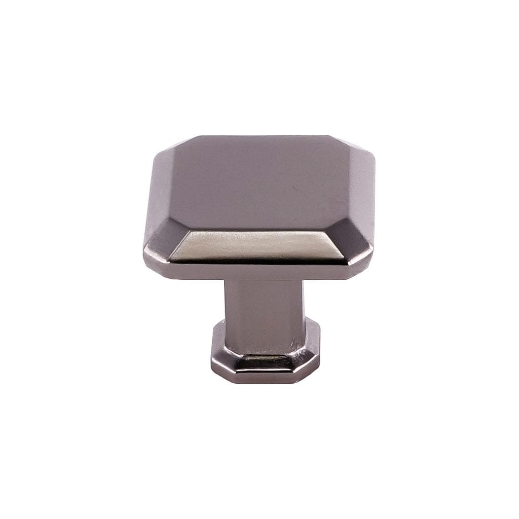 Pride Industrial K92230DP 1" Square Cabinet Knob Dark Pewter Finish Main image