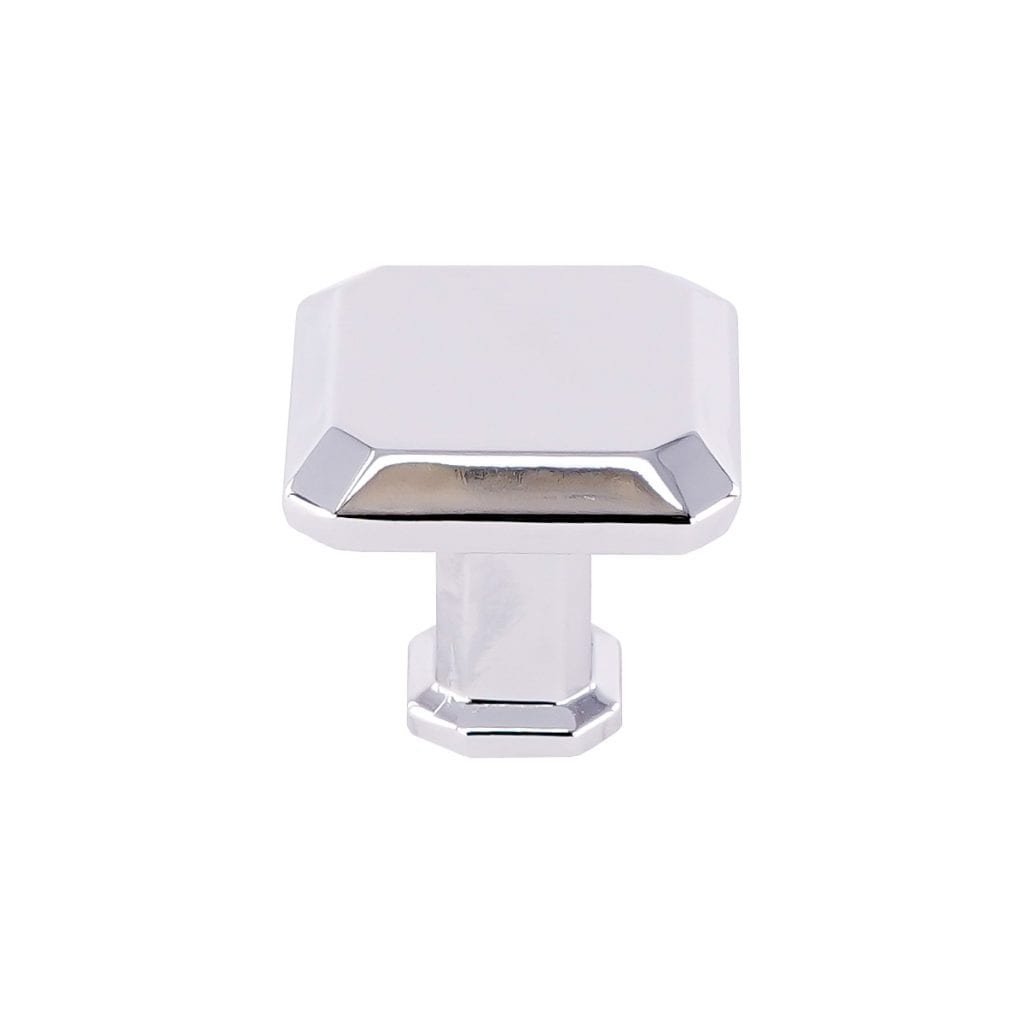 Pride Industrial K92230PC 1" Square Cabinet Knob Polished Chrome Finish Main image