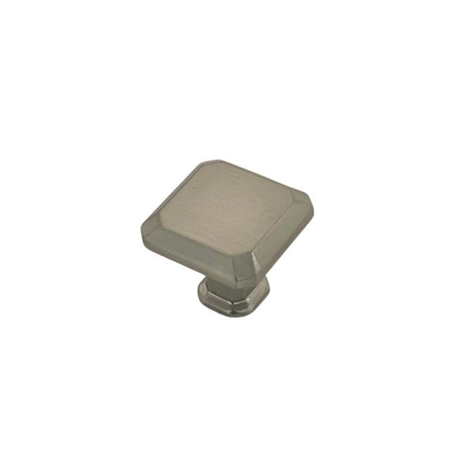 Pride Industrial K92230SN 1" Square Cabinet Knob Satin Nickel Finish Main image