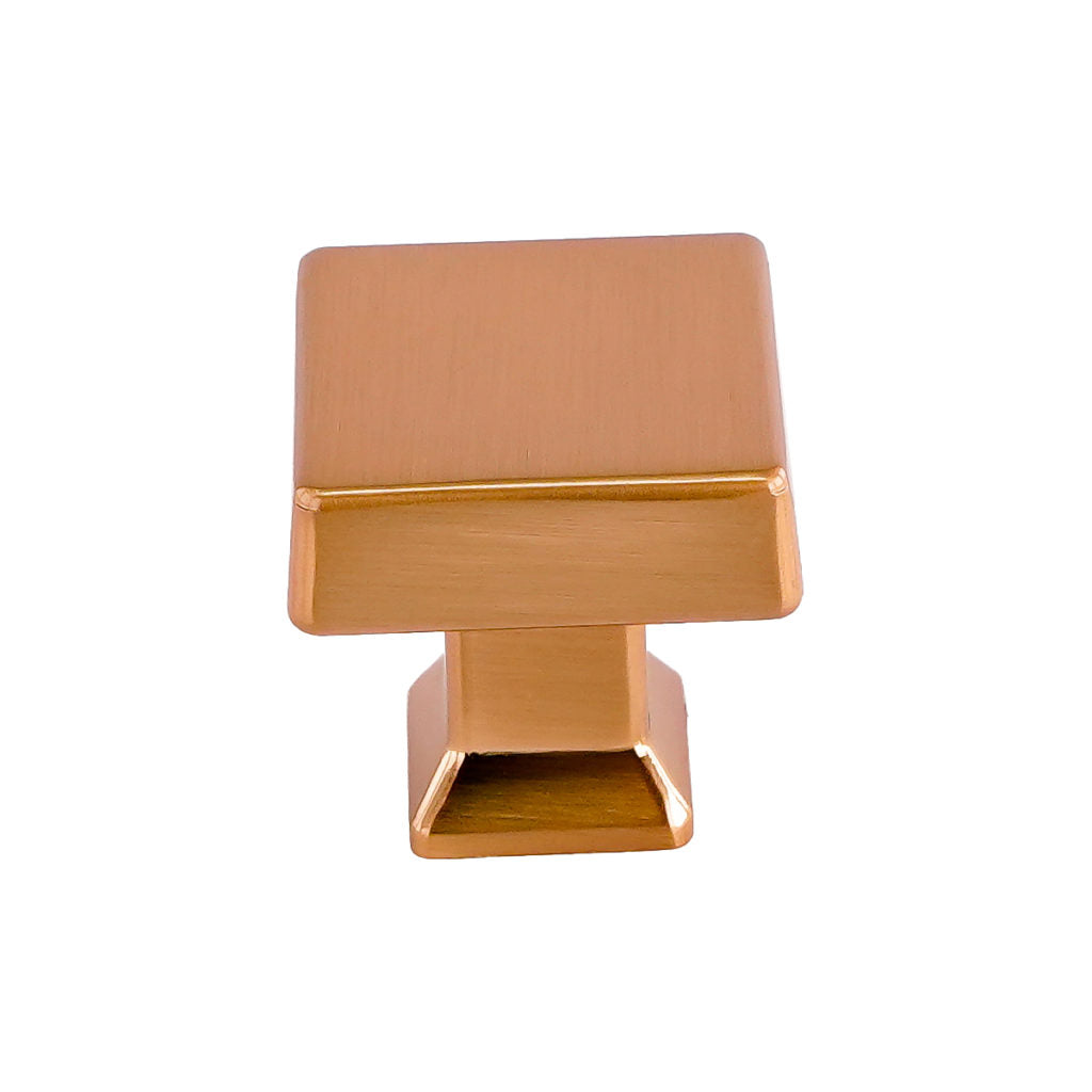 Pride Industrial K94723RG 1-1/4" Square Colorado Cabinet Knob Rose Gold Finish Main image