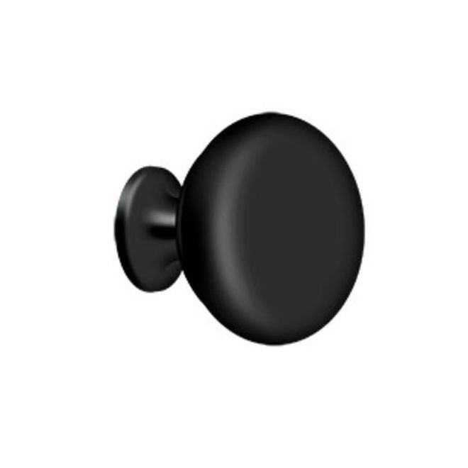 Deltana KR114U19 Knob Round Solid; Black Finish
