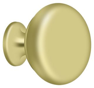 Deltana KR114U3 Knob Round Solid; Bright Brass Finish Main image