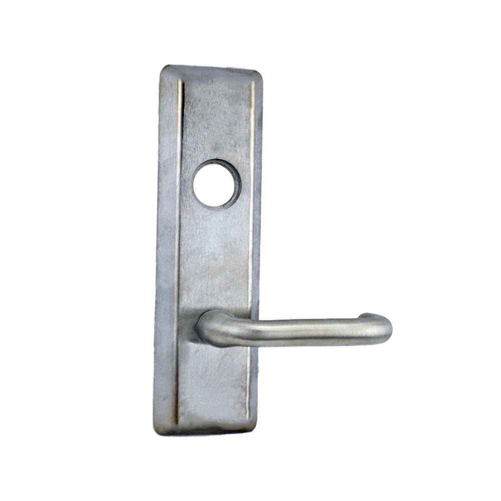 Corbin L955ET630RHRLC Right Hand Reverse Classroom Lustra Lever Exit Trim Less Cylinder Satin Stainless Steel Finish Main image