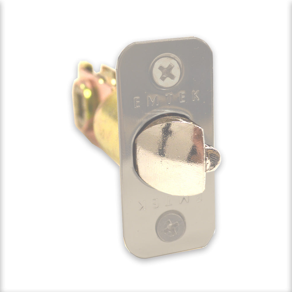 Emtek LC4-DLB2375R-US15 Key in Lever or Knob 2-3/8" Backset 1/4" Radius Corner Deadlatch Satin Nickel Finish Main image