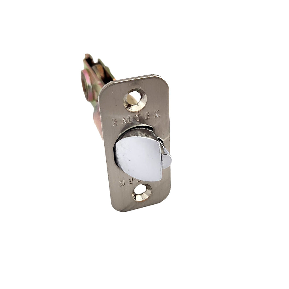 Emtek LC4-DLB275R-US15 Key in Lever or Knob 2-3/4" Backset 1/4" Radius Corner Deadlatch Satin Nickel Finish Main image