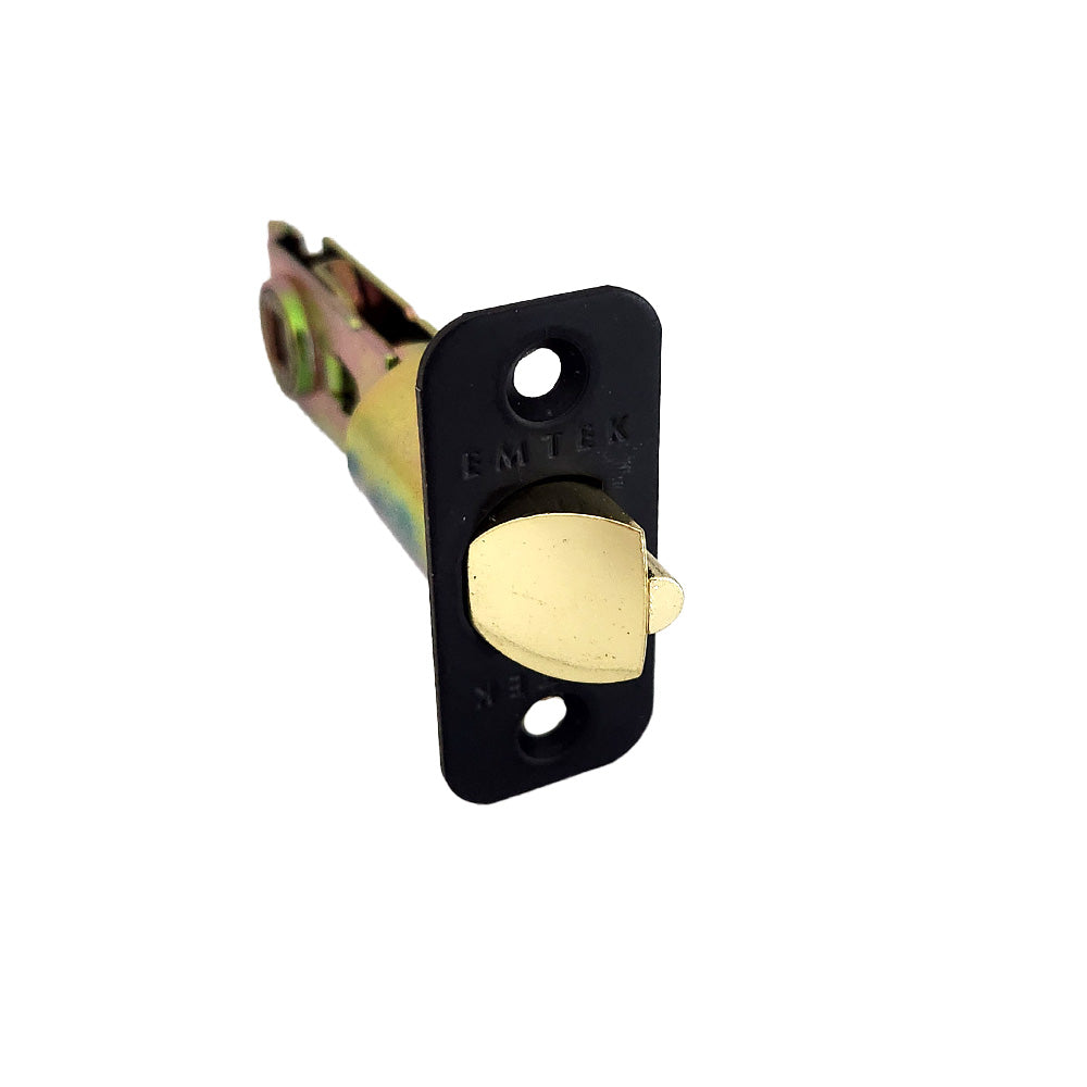 Emtek LC4-DLB275R-US19 Key in Lever or Knob 2-3/4" Backset 1/4" Radius Corner Deadlatch Flat Black Finish Main image