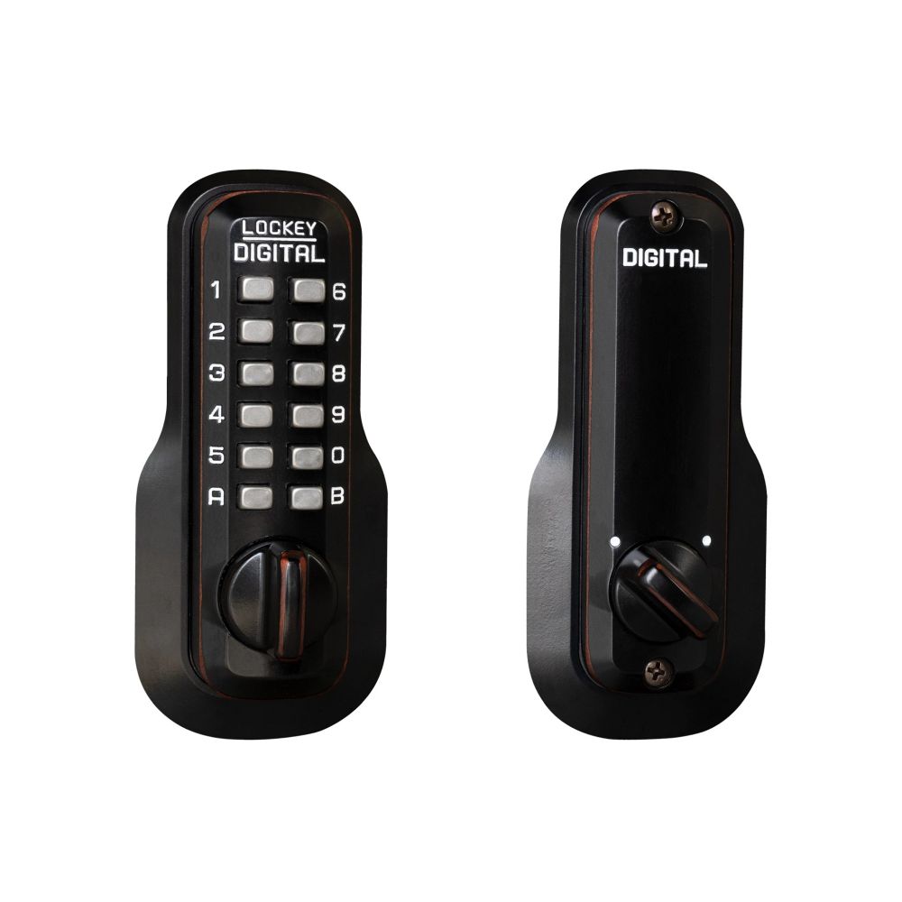 Lockey M210OIL Mechanical Keyless Deadbolt with Single Combination Oil Rubbed Bronze Finish