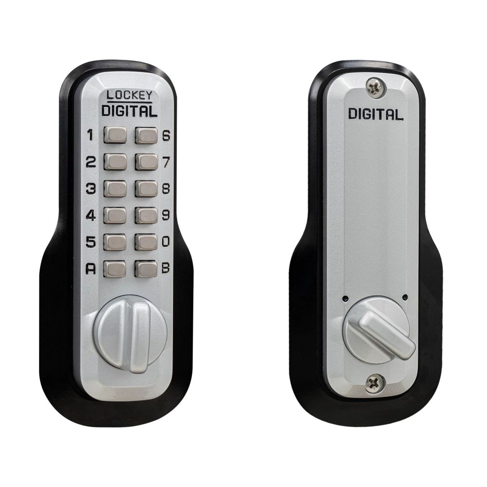 Lockey M210SCMG Mechanical Keyless Deadbolt with Single Combination Satin Chrome Marine Grade Finish