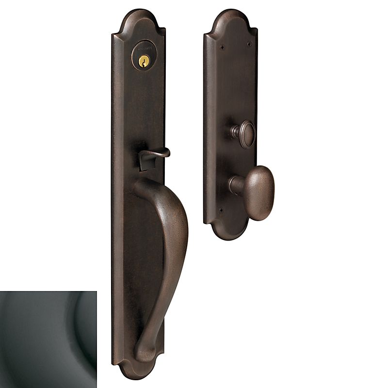 Baldwin M514102ENTR Boulder Full Escutcheon Single Cylinder Entry Mortise Trim Oil Rubbed Bronze Finish