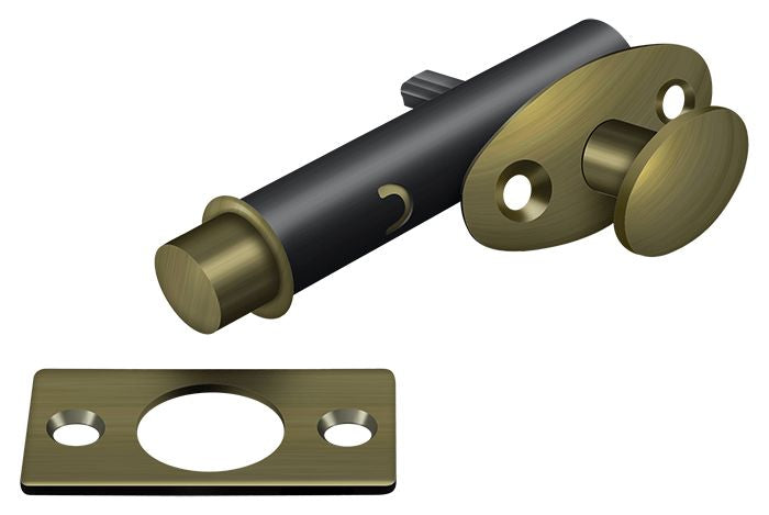 Deltana MB175U5 Mortise Bolt; Antique Brass Finish Main image