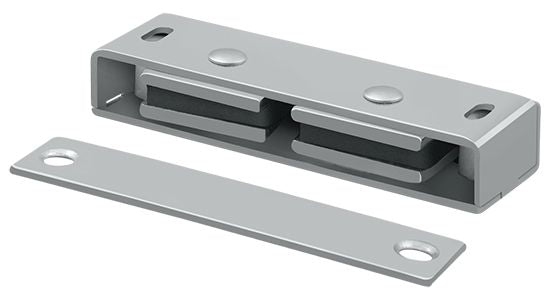 Deltana MC326 Magnetic Catch 3-1/8" x 1" x 9/16"; Satin Chrome Finish Main image