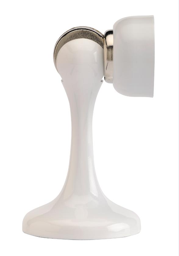 Soss MDHBWHHS Magnetic Door Holder and Stop White Finish