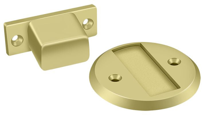 Deltana MDHF25U3 Magnetic Door Holder Flush 2-1/2" Diameter; Bright Brass Finish Main image