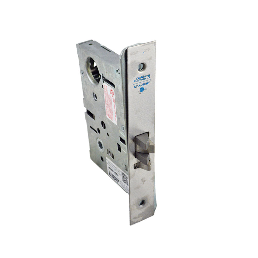 Corbin ML2055LL630 Single Cylinder Classroom Mortise Lever by Lever Lock Body; Strike; Front Plate; and Screws Satin Stainless Steel Finish Main image
