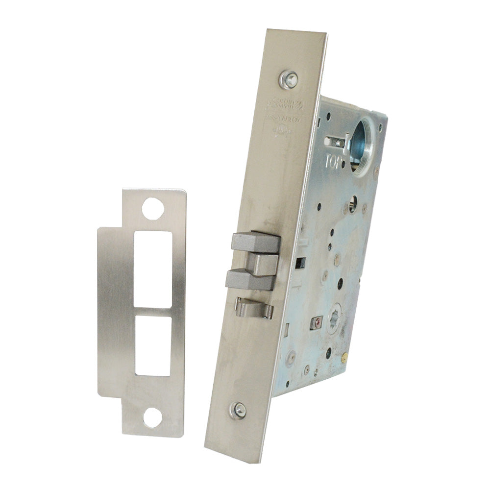 Corbin ML2057LL626 Single Cylinder Storeroom Mortise Lever by Lever Lock Body; Strike; Front Plate; and Screws Satin Chrome Finish Main image