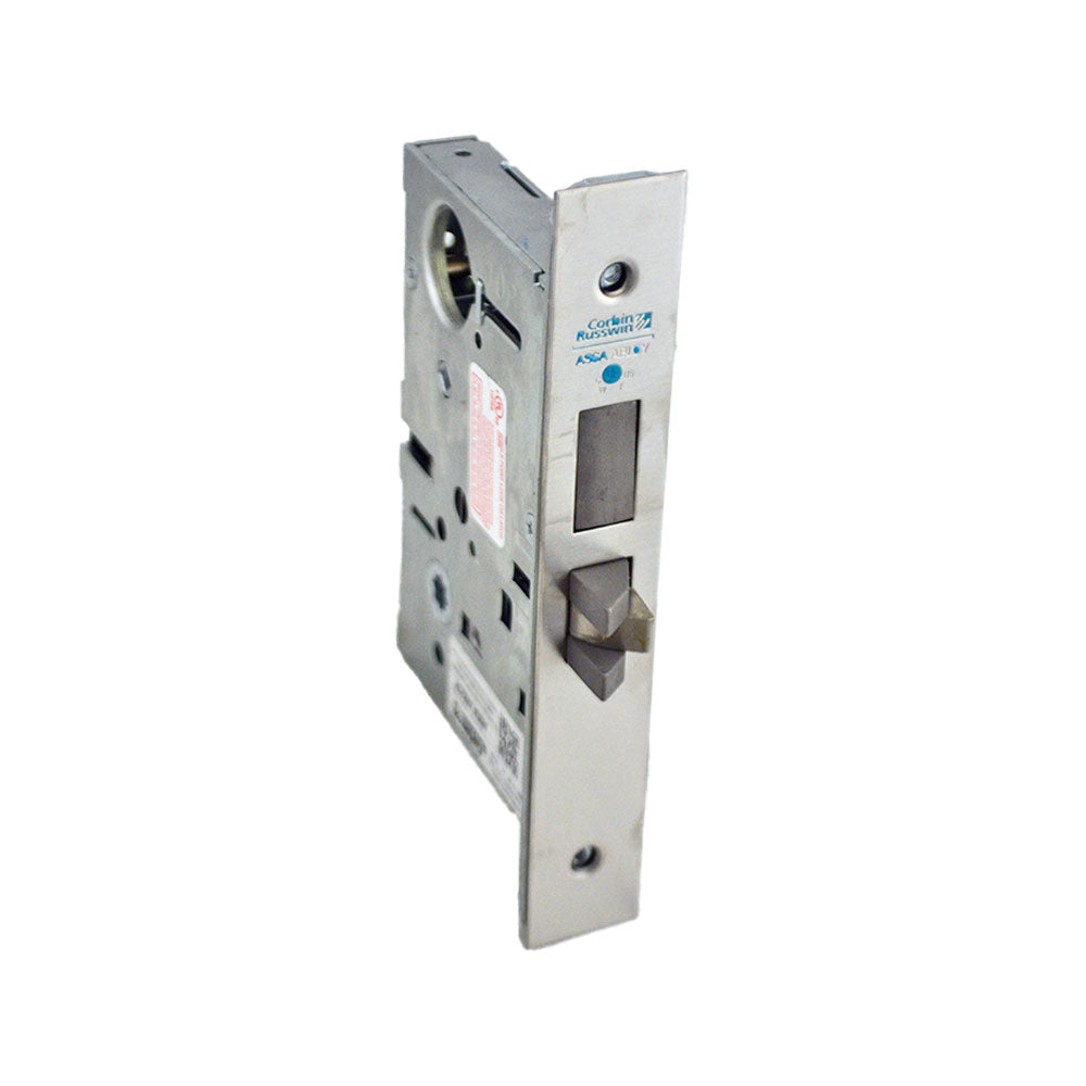 Corbin ML2065LL630 Single Cylinder Dormitory Mortise Lever by Lever Lock Body; Strike; Front Plate; and Screws Satin Stainless Steel Finish Main image