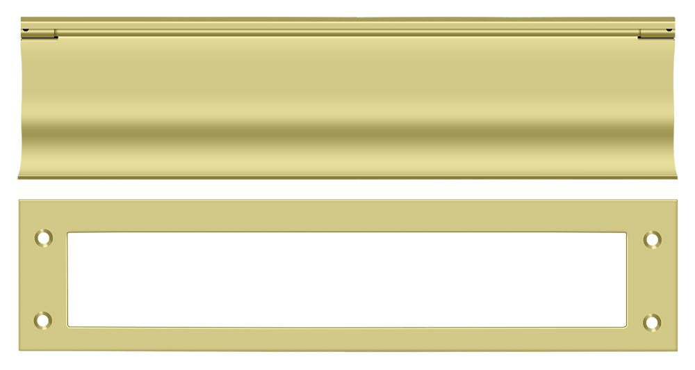 Deltana MS0030U3 Mail Slot; Heavy Duty; Bright Brass Finish Main image