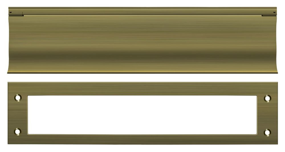 Deltana MS0030U5 Mail Slot; Heavy Duty; Antique Brass Finish Main image