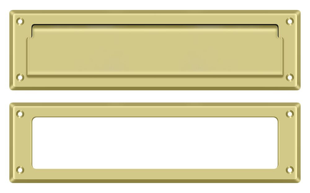 Deltana MS211U3 Mail Slot 13-1/8" with Interior Frame; Bright Brass Finish Main image