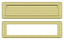Deltana MS211U3 Mail Slot 13-1/8" with Interior Frame; Bright Brass Finish