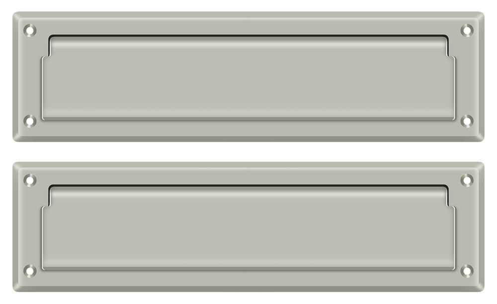 Deltana MS212U15 Mail Slot 13-1/8" with Interior Flap; Satin Nickel Finish
