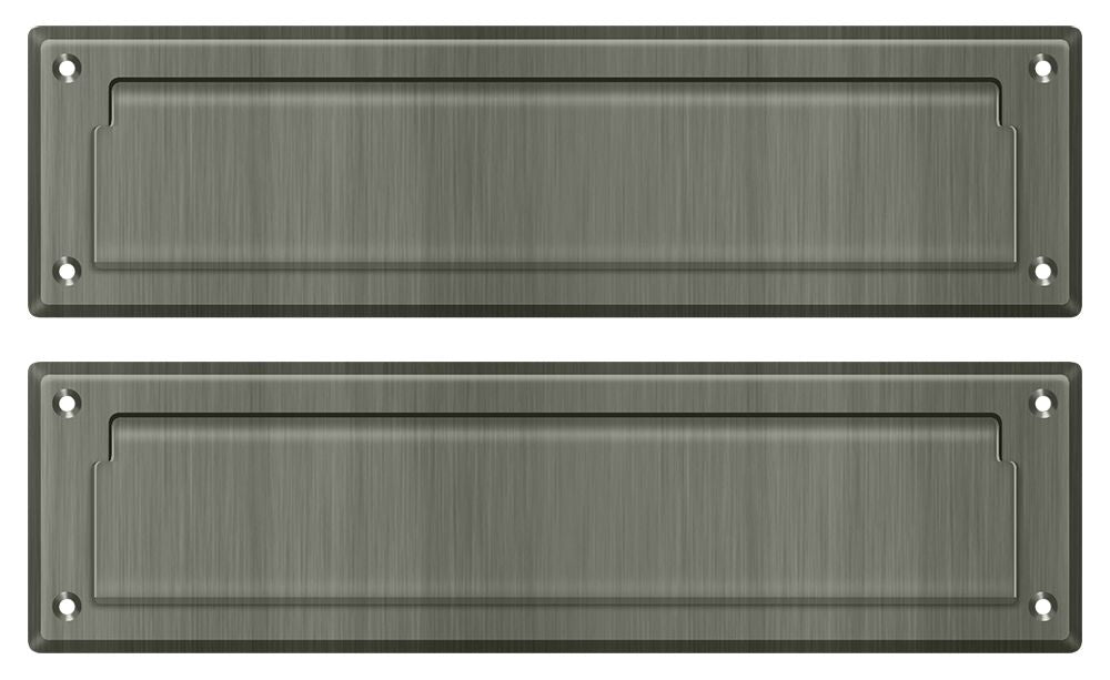 Deltana MS212U15A Mail Slot 13-1/8" with Interior Flap; Antique Nickel Finish