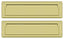 Deltana MS212U3 Mail Slot 13-1/8" with Interior Flap; Bright Brass Finish