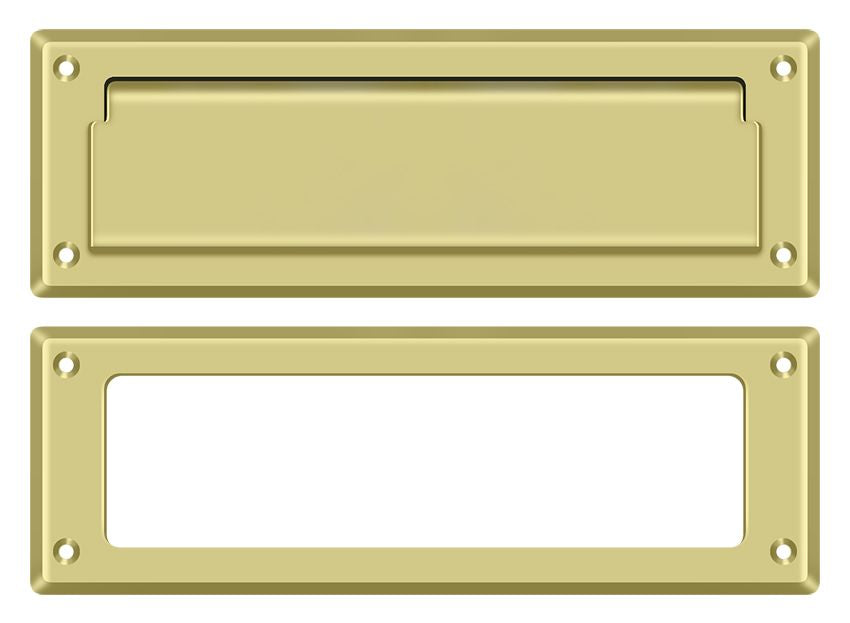 Deltana MS626U3 Mail Slot 8-7/8" with Interior Frame; Bright Brass Finish Main image