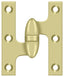 Deltana OK5032B3UNL-L 5" x 3-1/4" Olive Knuckle Hinge; Unlacquered Bright Brass Finish