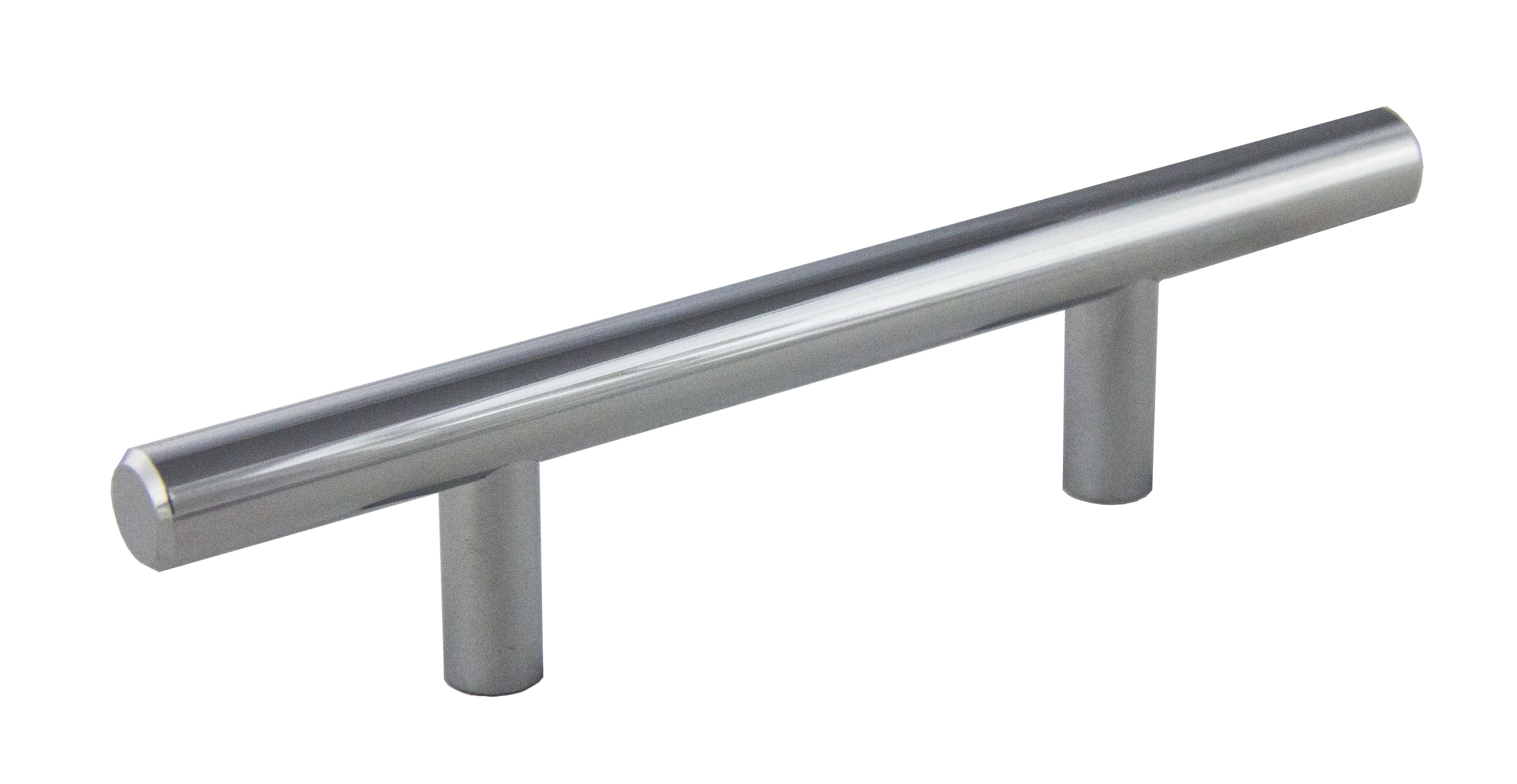 Pride Industrial P106PC 6" Bar Cabinet Pull with 3" Center to Center Polished Chrome Finish Main image