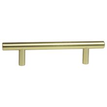 Pride Industrial P1096PB 6" Bar Cabinet Pull with 3-3/4" Center to Center Polished Brass Finish Main image