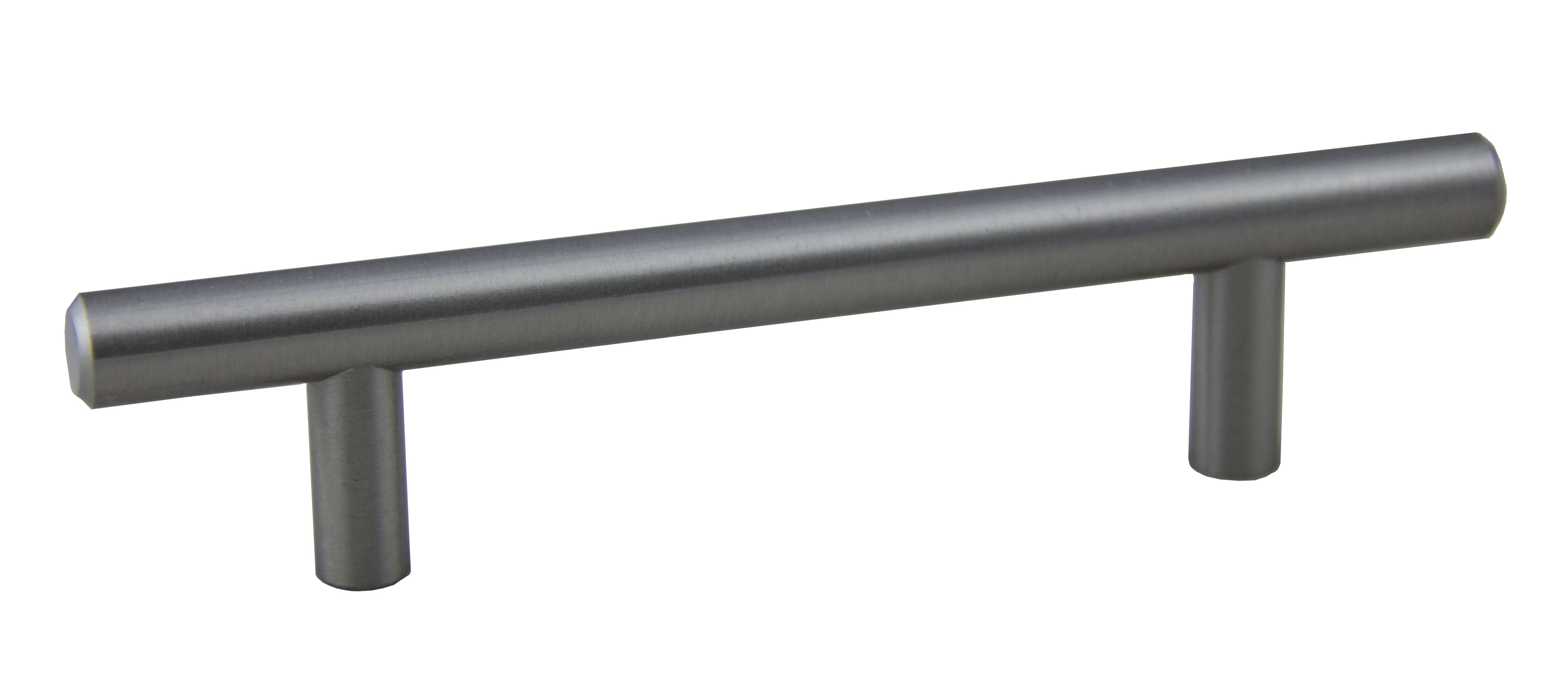 Pride Industrial P1096SN 6" Bar Cabinet Pull with 3-3/4" Center to Center Satin Nickel Finish Main image