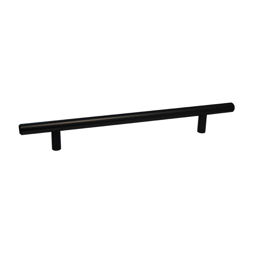 Pride Industrial P110BK 10" Bar Cabinet Pull with 7" Center to Center Matte Black Finish Main image