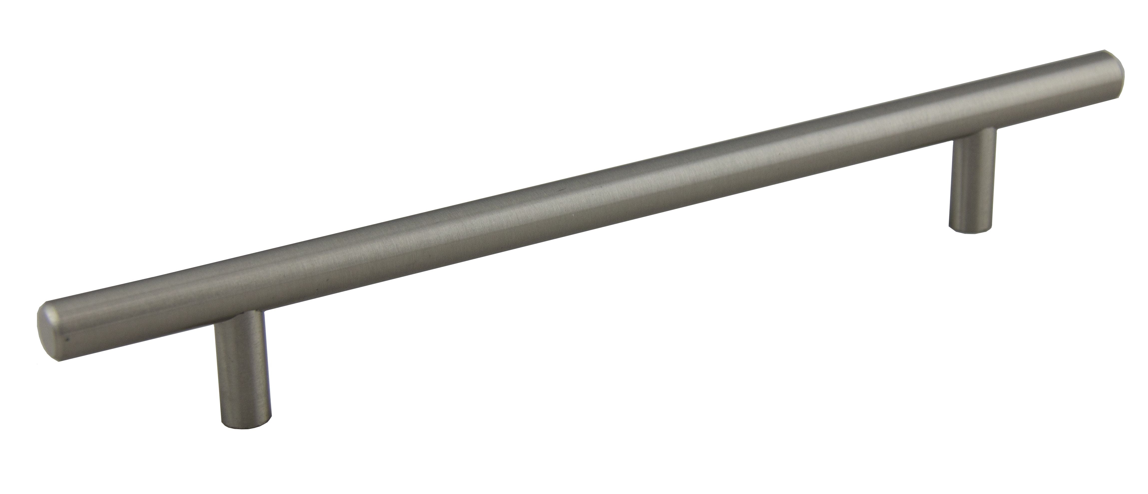 Pride Industrial P110SN 10" Bar Cabinet Pull with 7" Center to Center Satin Nickel Finish Main image