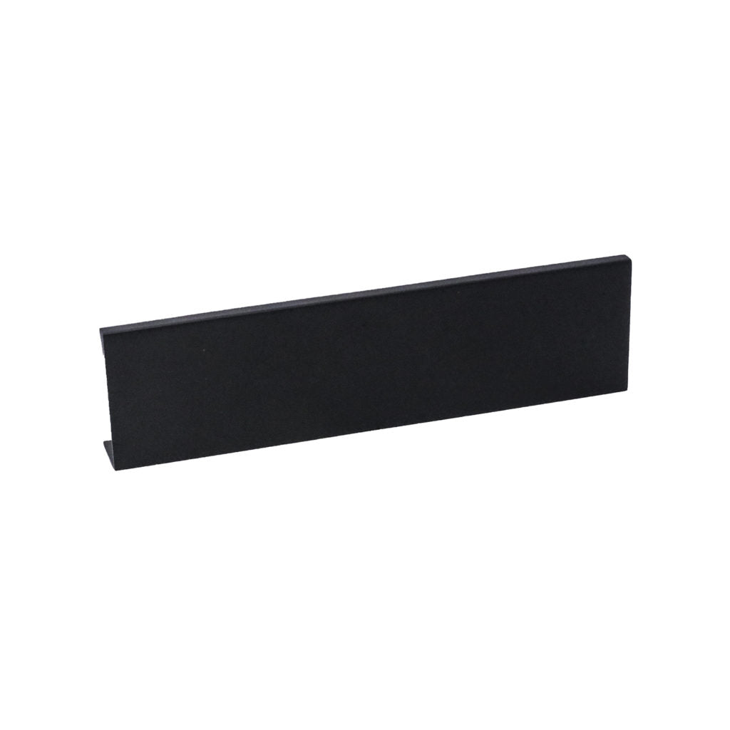 Pride Industrial P1806BK 6" Aluminum Tab Cabinet Pull with 4-2/5" Center to Center Matte Black Finish Main image