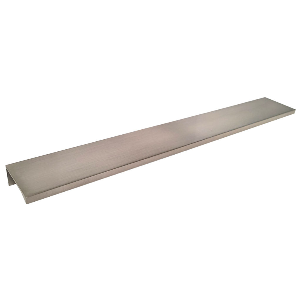 Pride Industrial P1812SN 12" Aluminum Tab Cabinet Pull with 5-2/5" Center to Center 3 Holes Satin Nickel Finish Main image
