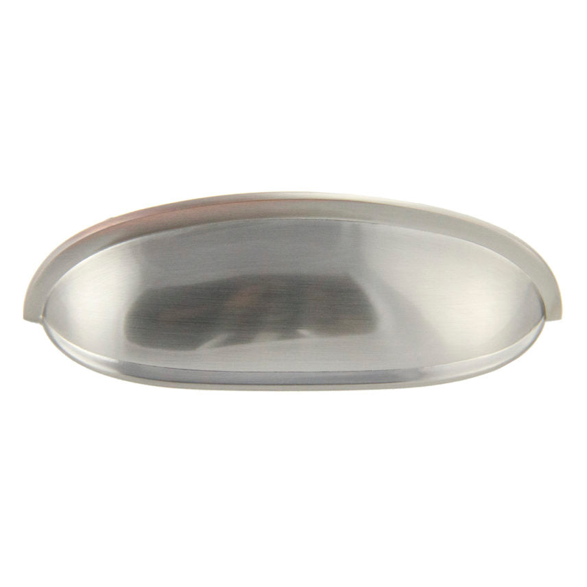 Pride Industrial P80753SN 4-1/2" Bin Cabinet Pull with 3" Center to Center Satin Nickel Finish Main image