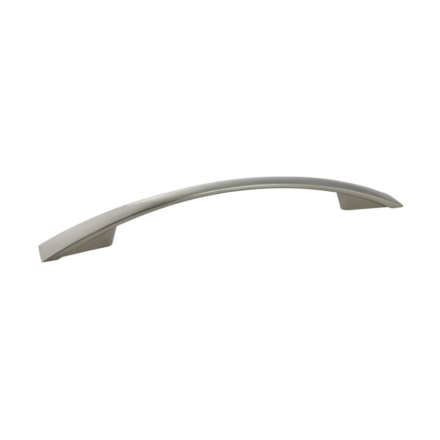 Pride Industrial P82104SN 6-3/4" Modern Bow Cabinet Pull with 5" Center to Center Satin Nickel Finish Main image