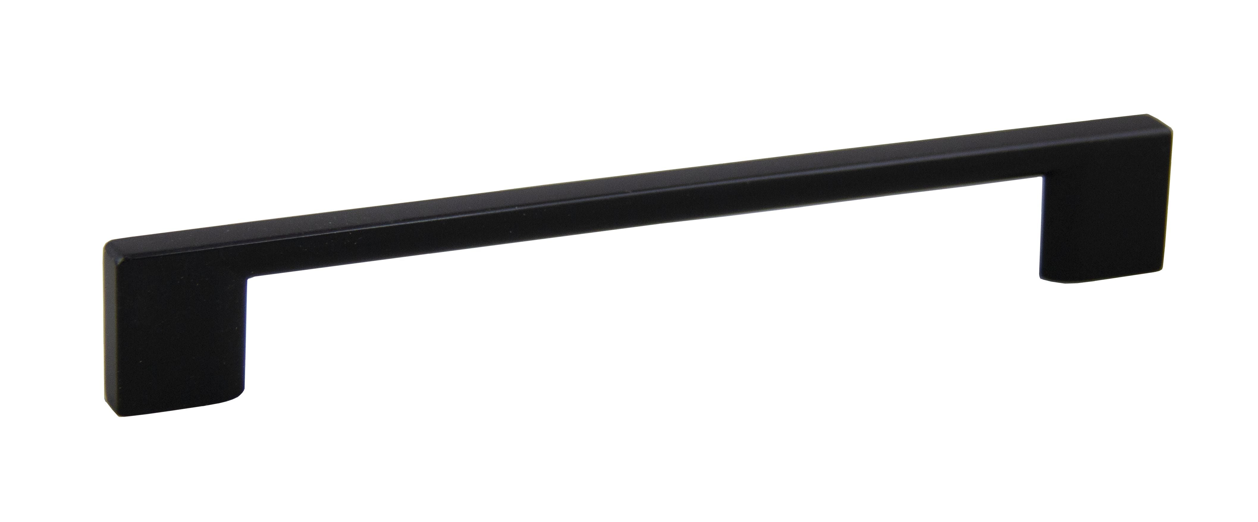 Pride Industrial P83572BK 7-1/2" Miami Cabinet Pull with 6-3/10" Center to Center Matte Black Finish Main image
