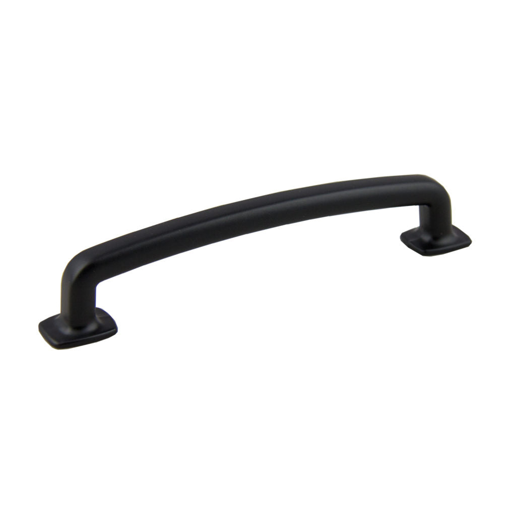 Pride Industrial P86374BK 5-3/4" Vail Cabinet Pull with 5" Center to Center Matte Black Finish Main image