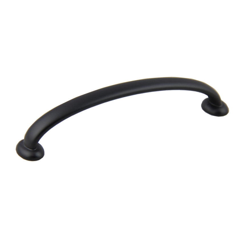 Pride Industrial P87216BK 5-1/2" Deco Cabinet Pull with 5" Center to Center Matte Black Finish Main image